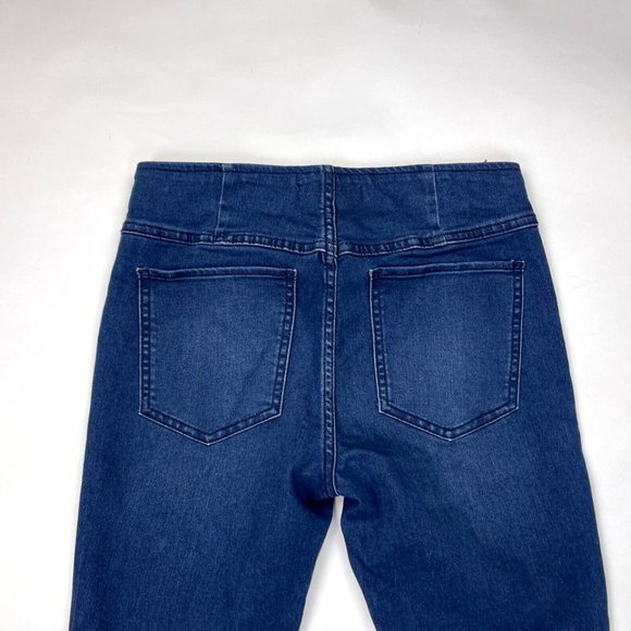 Free People Bell Flare Jean Women 27 Elastic Waist Lightweight Stretch Cotton - Picture 7 of 13